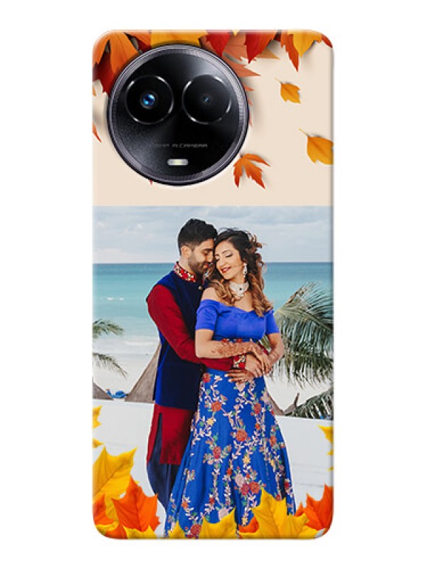 Custom Realme 11x 5G Mobile Phone Cases: Autumn Maple Leaves Design