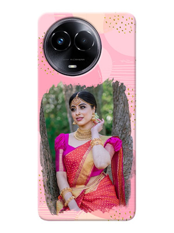 Custom Realme 11x 5G Phone Covers for Girls: Gold Glitter Splash Design