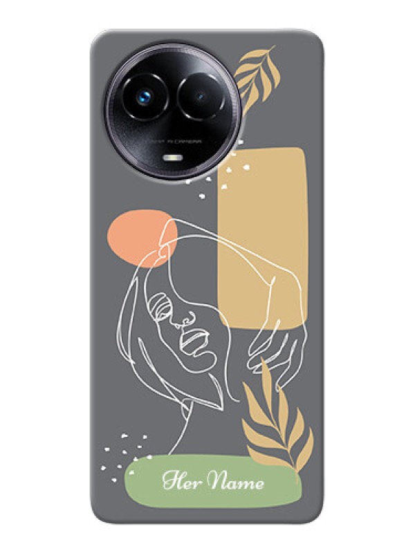 Custom Realme 11x 5G Custom Phone Case with Gazing Woman line art Design