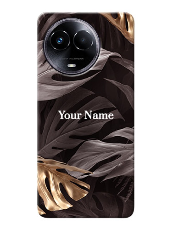 Custom Realme 11x 5G Personalised Phone Case with Wild Leaves digital paint Design