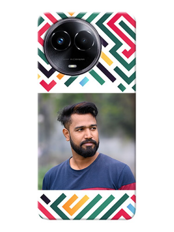 Custom Realme 11x 5G Personalized Phone Case with Colorful Maze Pattern Design