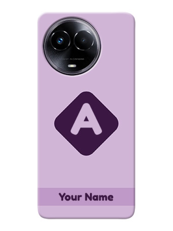 Custom Realme 11x 5G Custom Mobile Case with Custom Letter in curved badge Design