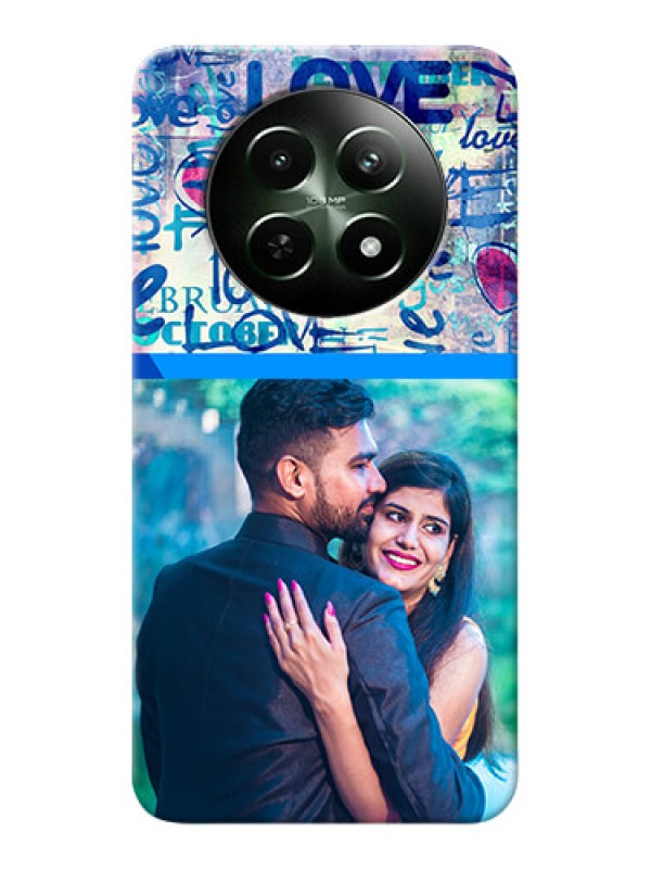 Custom Realme 12 5G Mobile Covers Online: Colorful Love Design