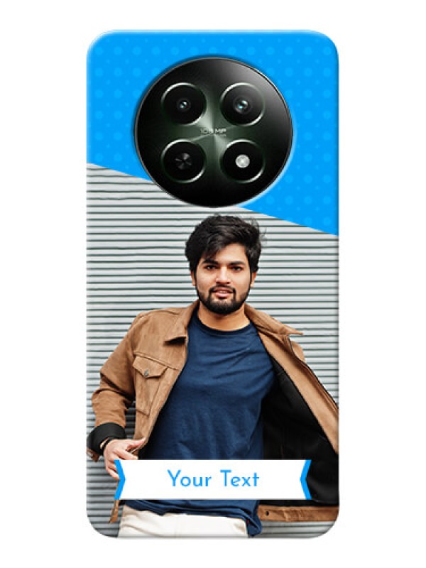 Custom Realme 12 5G Personalized Mobile Covers: Simple Blue Color Dotted Design