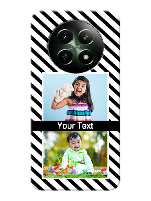 Custom Realme 12 5G Back Covers: Black And White Stripes Design