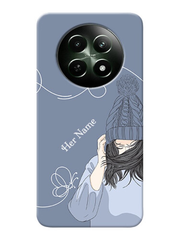 Custom Realme 12 5G Custom Mobile Case with Girl in winter outfit Design