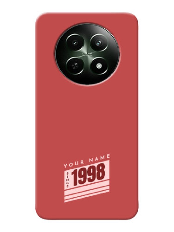 Custom Realme 12 5G Custom Phone Case with Red custom year of birth Design