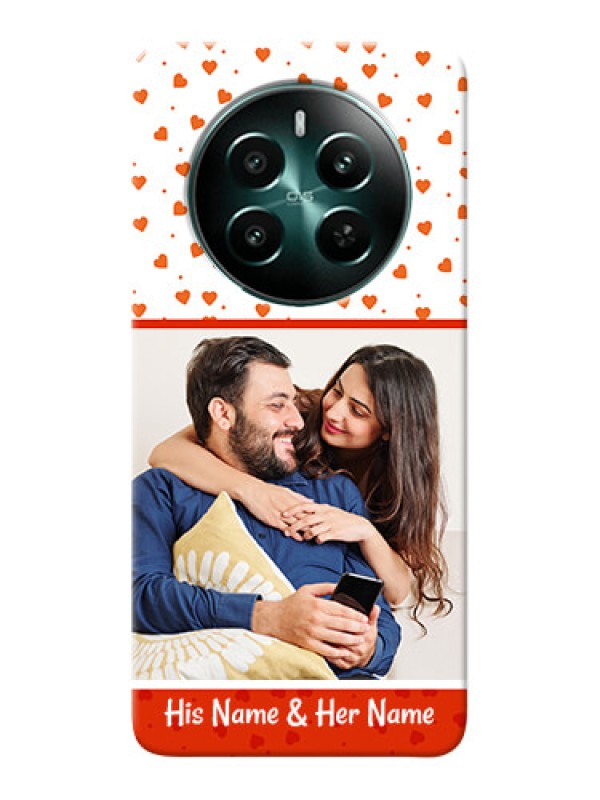 Custom Realme 12 Plus 5G Phone Back Covers: Orange Love Symbol Design