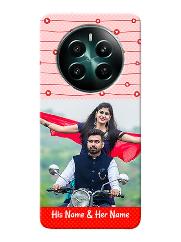 Custom Realme 12 Plus 5G Custom Phone Cases: Red Pattern Case Design