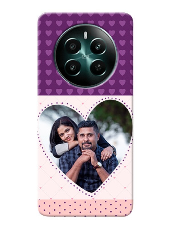 Custom Realme 12 Plus 5G Mobile Back Covers: Violet Love Dots Design