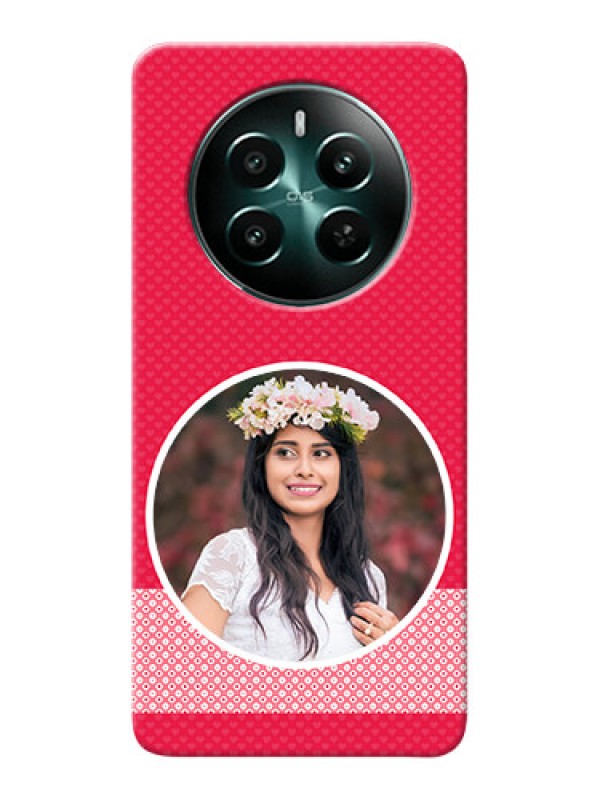Custom Realme 12 Plus 5G Mobile Covers Online: Pink Pattern Design