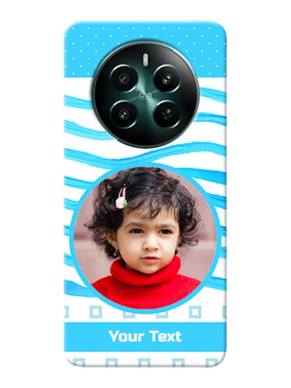 Custom Realme 12 Plus 5G phone back covers: Simple Blue Case Design