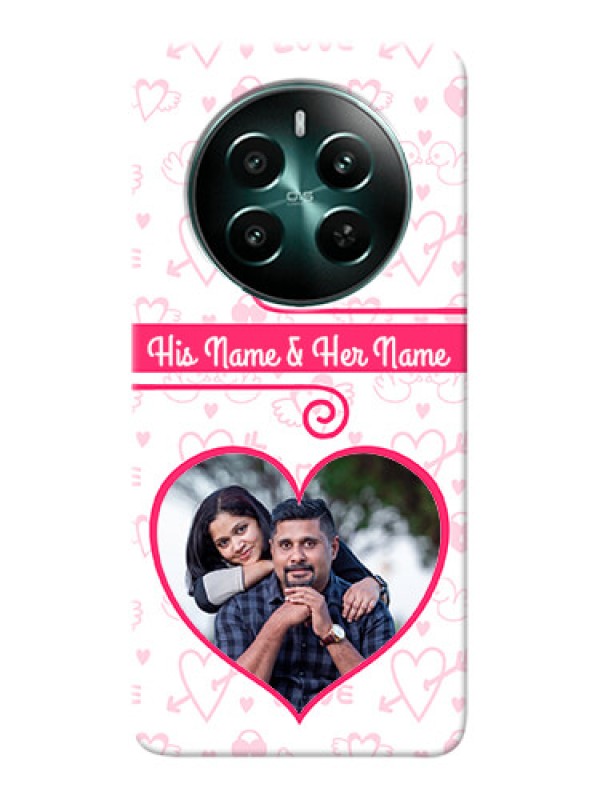 Custom Realme 12 Plus 5G Personalized Phone Cases: Heart Shape Love Design