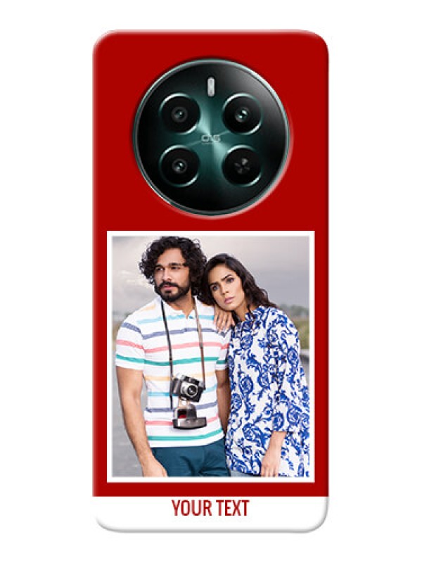 Custom Realme 12 Plus 5G mobile phone covers: Simple Red Color Design