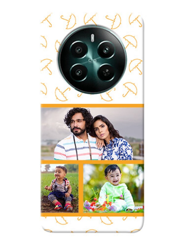 Custom Realme 12 Plus 5G Personalised Phone Cases: Yellow Pattern Design