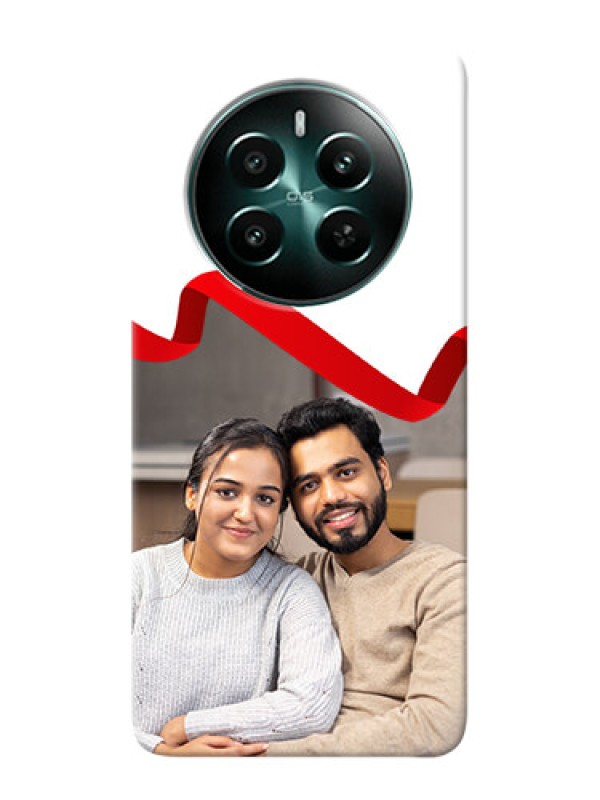 Custom Realme 12 Plus 5G custom phone cases: Red Ribbon Frame Design