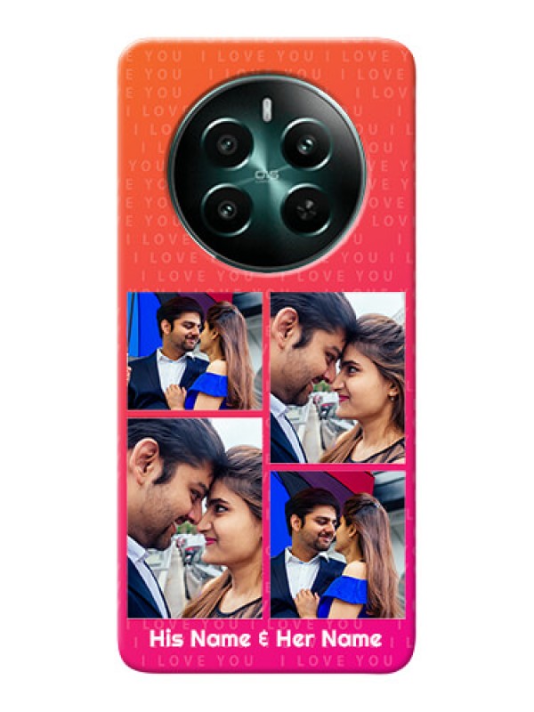 Custom Realme 12 Plus 5G custom back covers: I Love You Pink Design