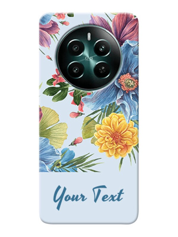 Custom Realme 12 Plus 5G Custom Mobile Case with Stunning Watercolored Flowers Painting Design