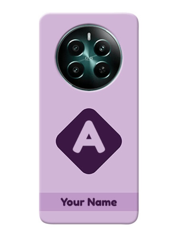 Custom Realme 12 Plus 5G Custom Mobile Case with Custom Letter in curved badge Design