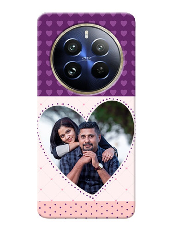 Custom Realme 12 Pro 5G Mobile Back Covers: Violet Love Dots Design
