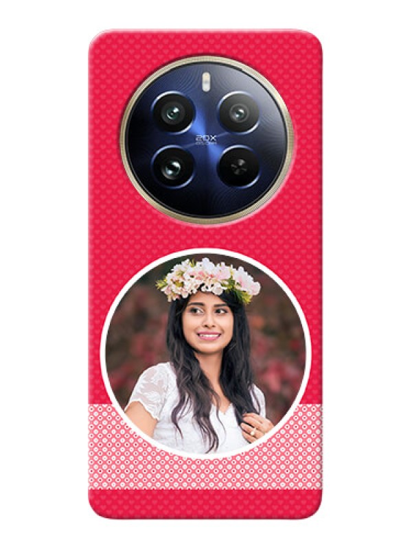 Custom Realme 12 Pro 5G Mobile Covers Online: Pink Pattern Design