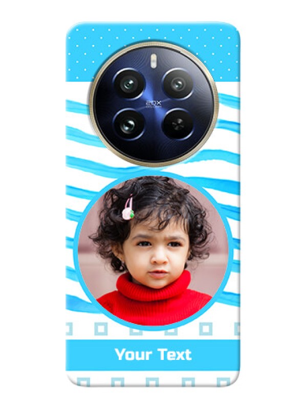 Custom Realme 12 Pro 5G phone back covers: Simple Blue Case Design