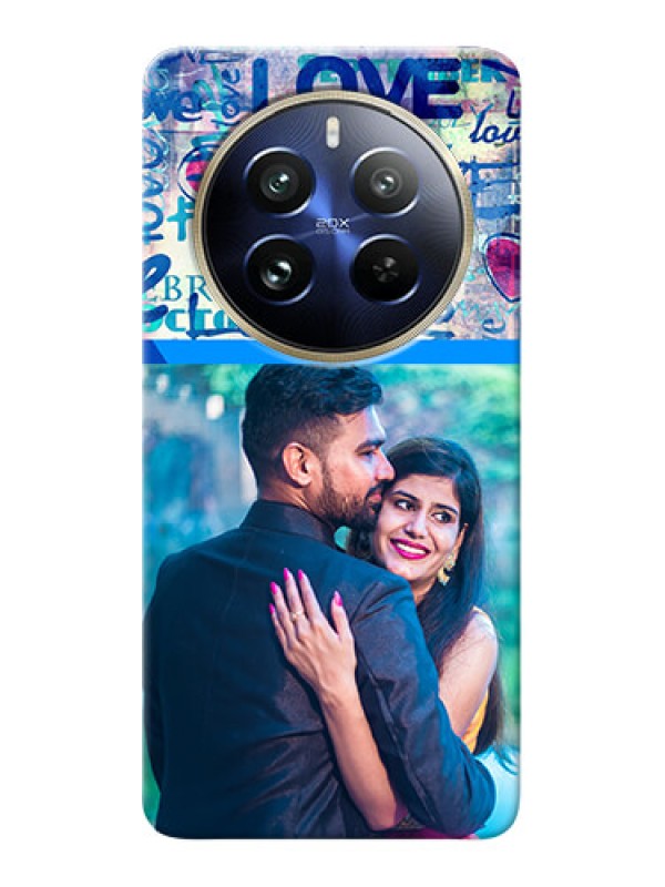 Custom Realme 12 Pro 5G Mobile Covers Online: Colorful Love Design