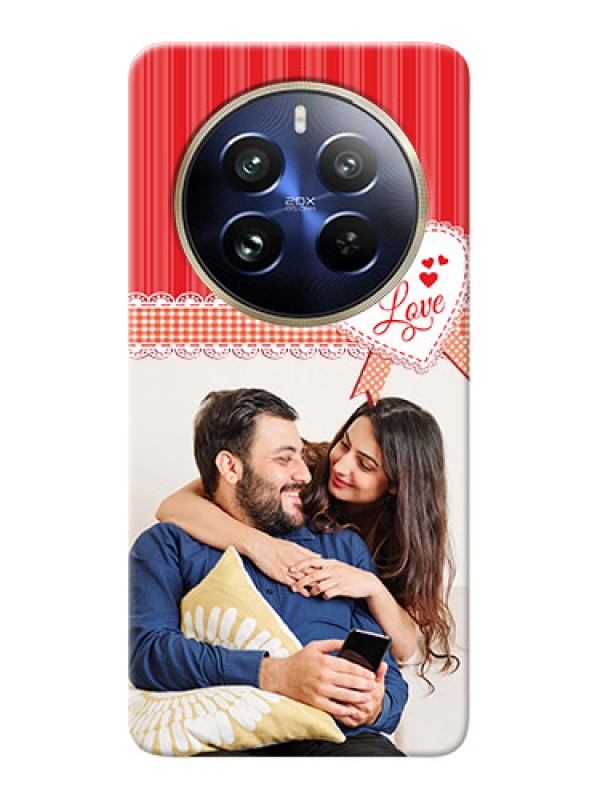 Custom Realme 12 Pro 5G phone cases online: Red Love Pattern Design