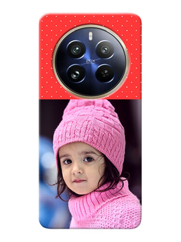 Custom Realme 12 Pro 5G personalised phone covers: Red Pattern Design