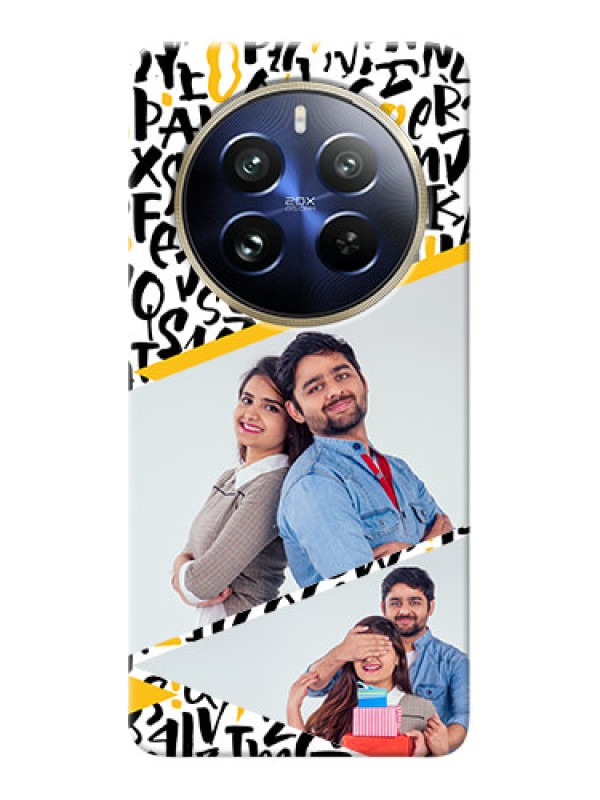 Custom Realme 12 Pro 5G Phone Back Covers: Letters Pattern Design