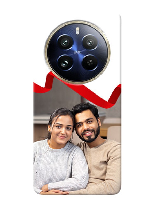 Custom Realme 12 Pro 5G custom phone cases: Red Ribbon Frame Design