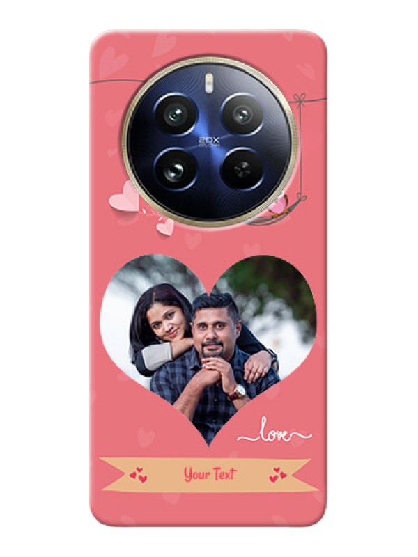 Custom Realme 12 Pro 5G custom phone covers: Peach Color Love Design