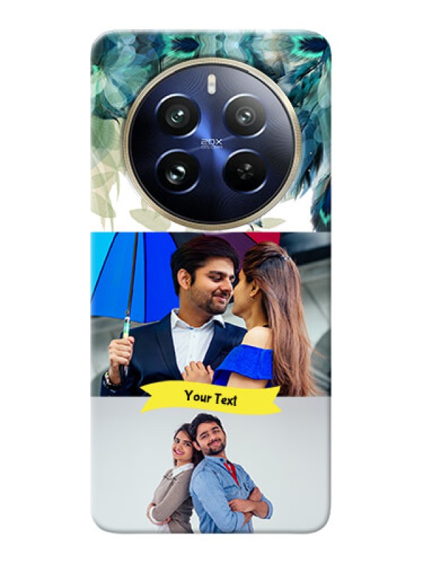 Custom Realme 12 Pro 5G Phone Cases: Image with Boho Peacock Feather Design