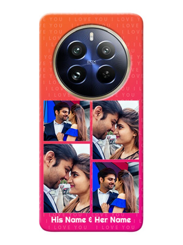Custom Realme 12 Pro 5G custom back covers: I Love You Pink Design