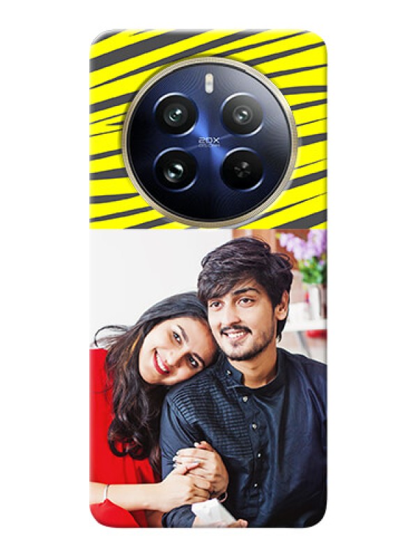 Custom Realme 12 Pro 5G Personalised mobile covers: Yellow Abstract Design