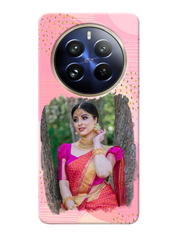 Custom Realme 12 Pro 5G Phone Covers for Girls: Gold Glitter Splash Design