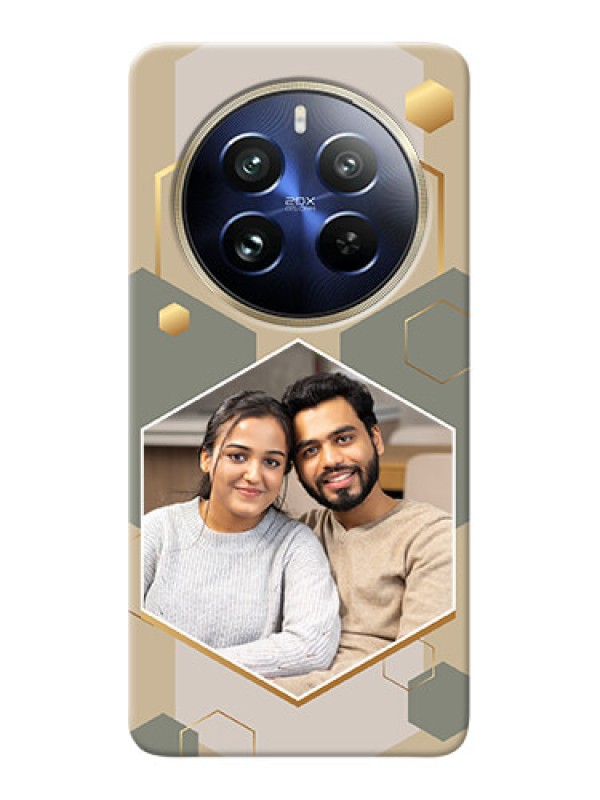 Custom Realme 12 Pro 5G Photo Printing on Case with Stylish Hexagon Pattern Design