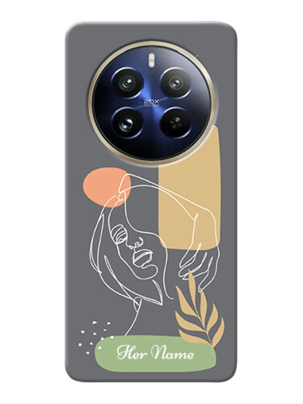 Custom Realme 12 Pro 5G Custom Phone Case with Gazing Woman line art Design