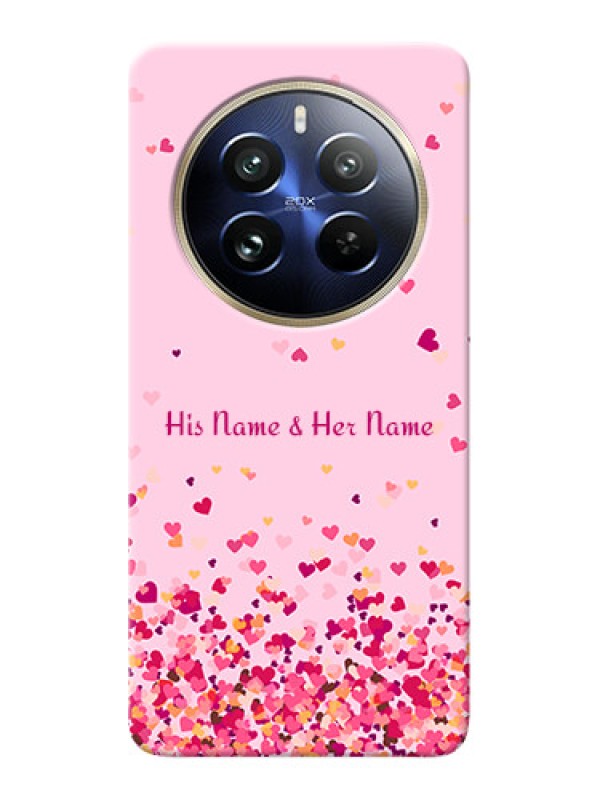Custom Realme 12 Pro 5G Photo Printing on Case with Floating Hearts Design