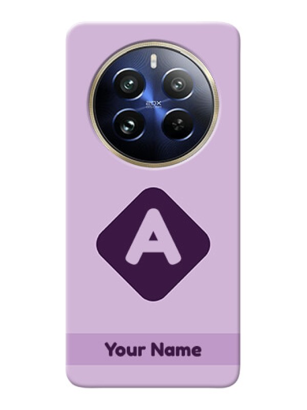 Custom Realme 12 Pro 5G Custom Mobile Case with Custom Letter in curved badge Design