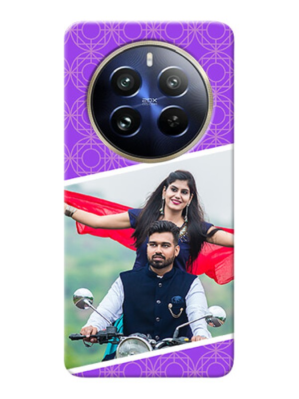 Custom Realme 12 Pro Plus 5G mobile back covers online: violet Pattern Design