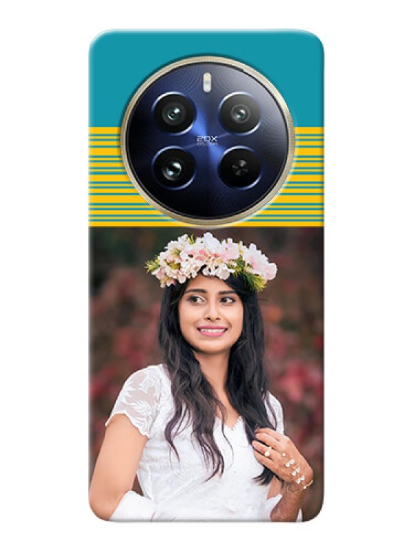 Custom Realme 12 Pro Plus 5G personalized phone covers: Yellow & Blue Design