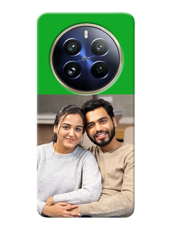 Custom Realme 12 Pro Plus 5G Personalised mobile covers: Green Pattern Design