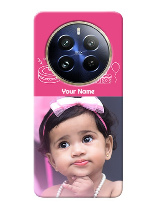 Custom Realme 12 Pro Plus 5G Custom Mobile Cover with Birthday Line Art Design