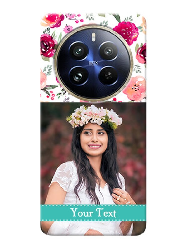 Custom Realme 12 Pro Plus 5G Personalized Mobile Cases: Watercolor Floral Design