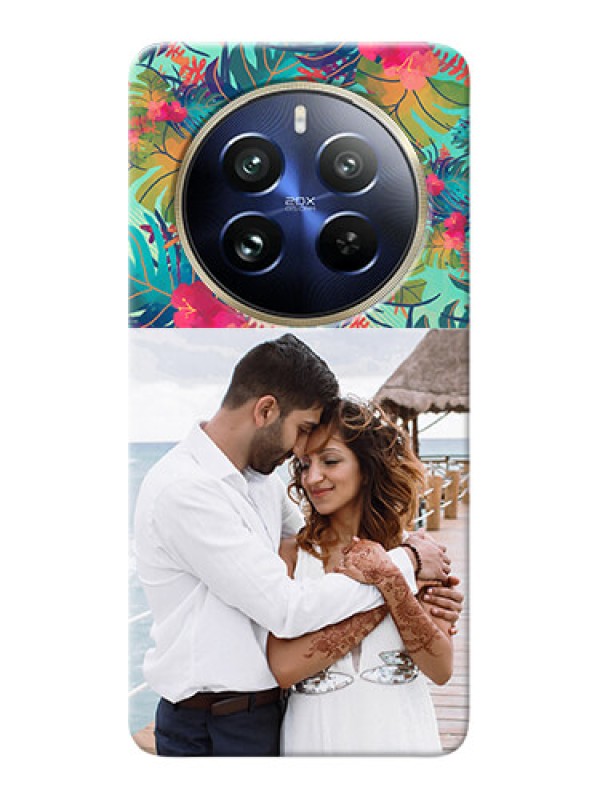 Custom Realme 12 Pro Plus 5G Personalized Phone Cases: Watercolor Floral Design