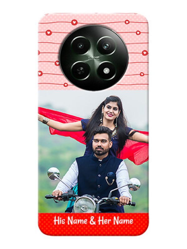 Custom Realme 12X 5G Custom Phone Cases: Red Pattern Case Design