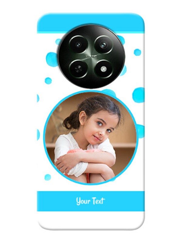 Custom Realme 12X 5G Custom Phone Covers: Blue Bubbles Pattern Design