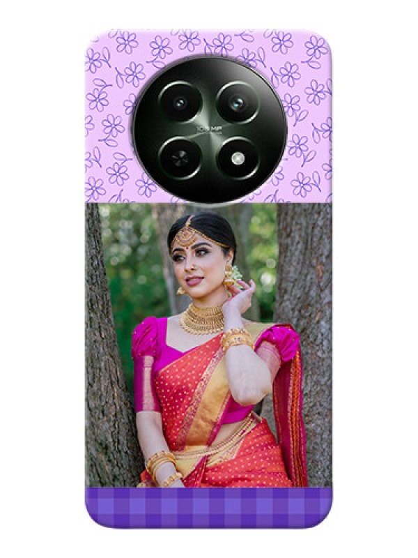 Custom Realme 12X 5G Mobile Cases: Purple Floral Design