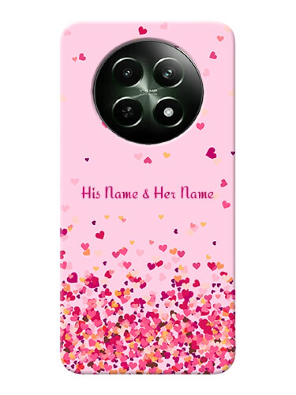 Custom Realme 12X 5G Photo Printing on Case with Floating Hearts Design